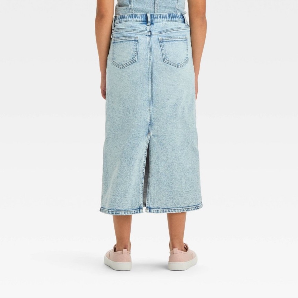 Art Class Denim Midi Skirt - Picture 3 of 11